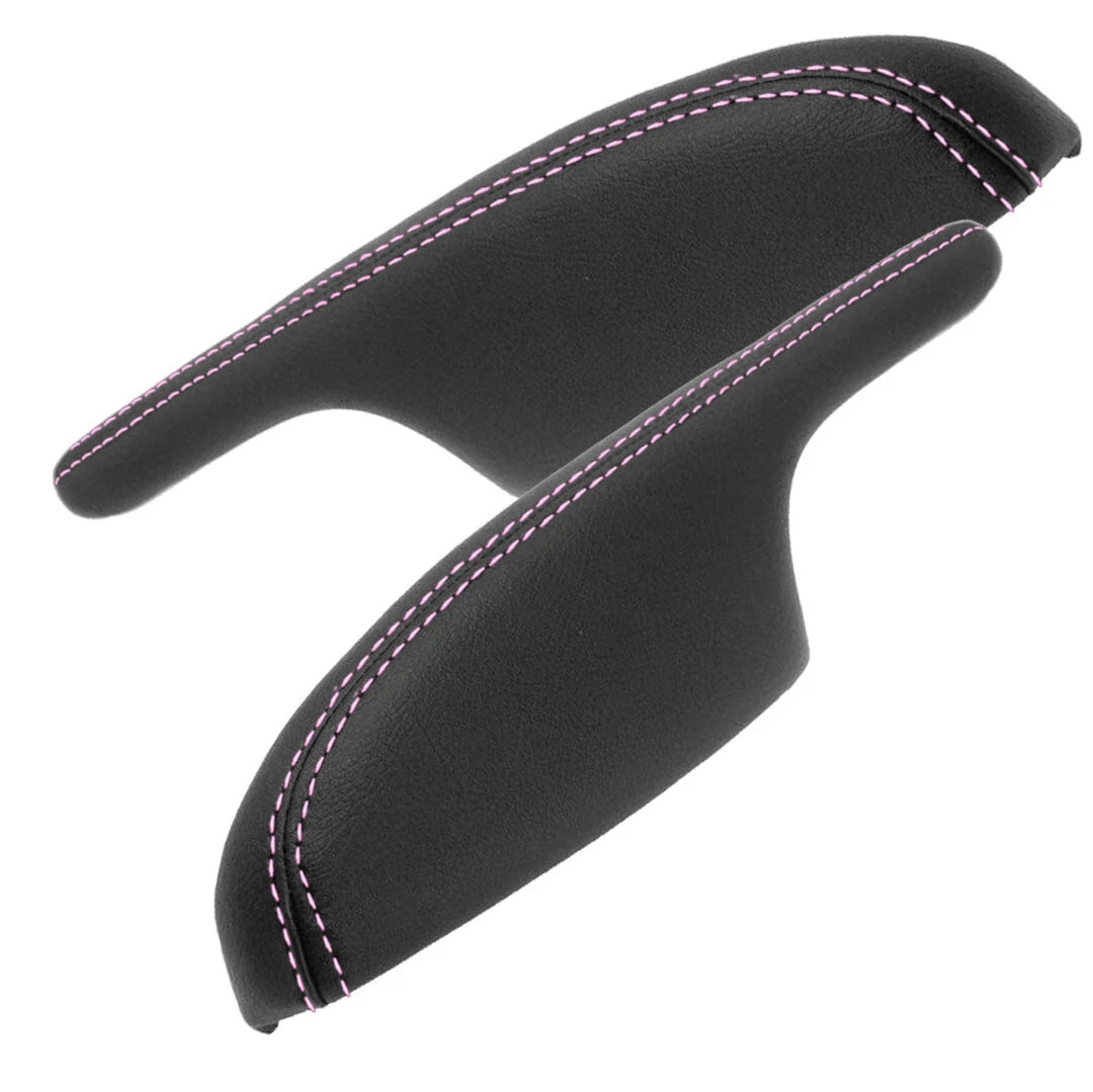 Leather Door Panel Armrest Cover for Acura MDX (2001–2006) Pink Stitch