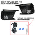 Fog Light Bezels with White/Amber LED DRL for Subaru WRX STI (2018–2023)