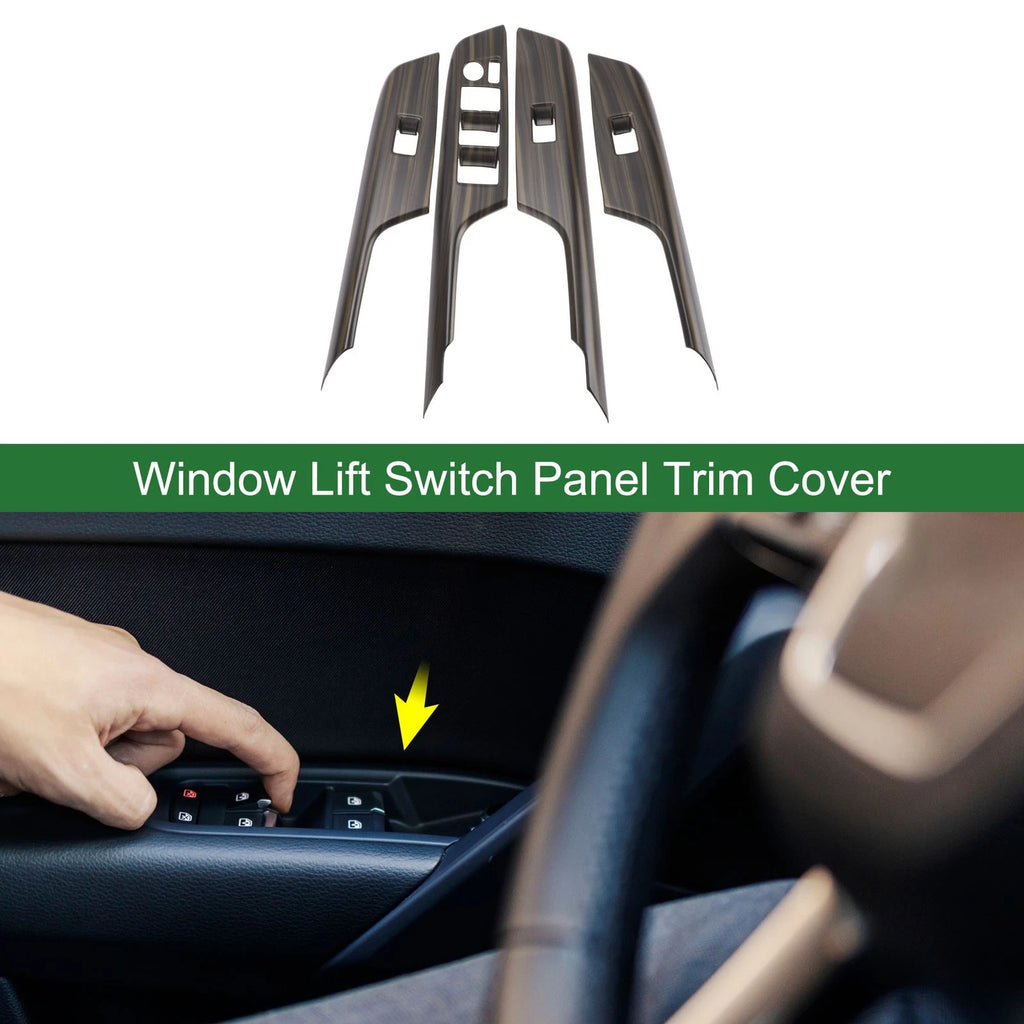 Window Lift Switch Panel Trim Cover for Toyota Venza (2021–2023) Peach Wood Grain