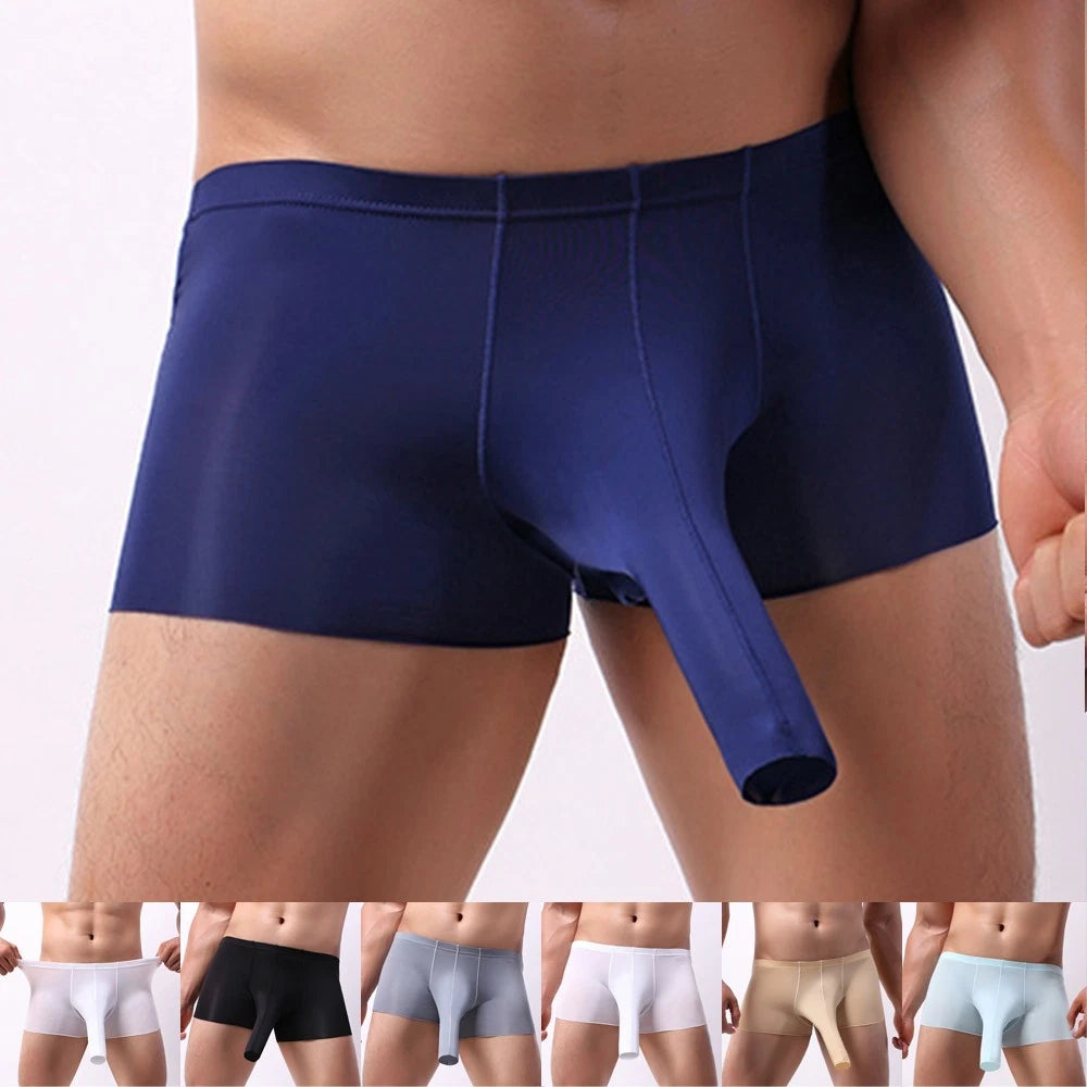 Set of 4 Men's Mid Rise Boxer Briefs - Breathable Comfortable Underpants