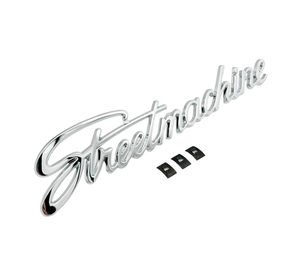 Chrome Die Cast Streetmachine Emblem for Hot Rod Custom (Fits Universal)