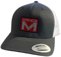 Marmon Trucks Trucker Hat Adjustable Snapback Cap Charcoal Gray/White Mesh