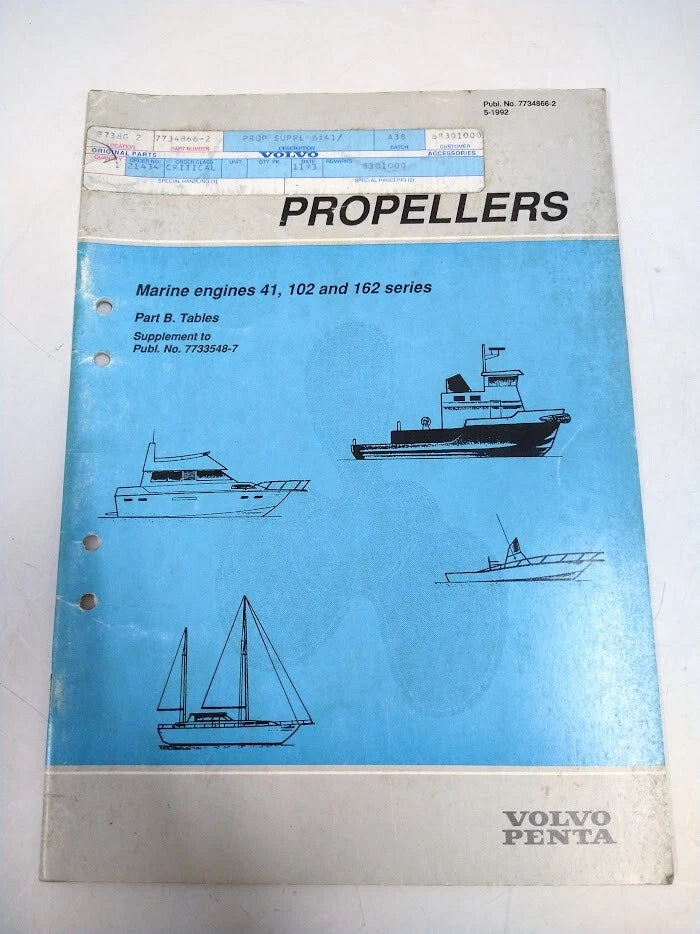 Propellers for Volvo Penta Marine Engines 41, 102 & 162 Series (7734866)