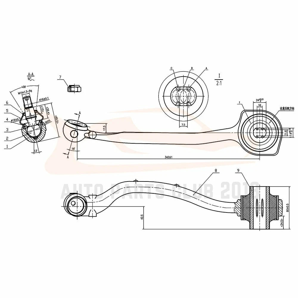 10pc Control Arm Tie Rod Sway Bar End Link for Mercedes-Benz C240 (2001–2005)
