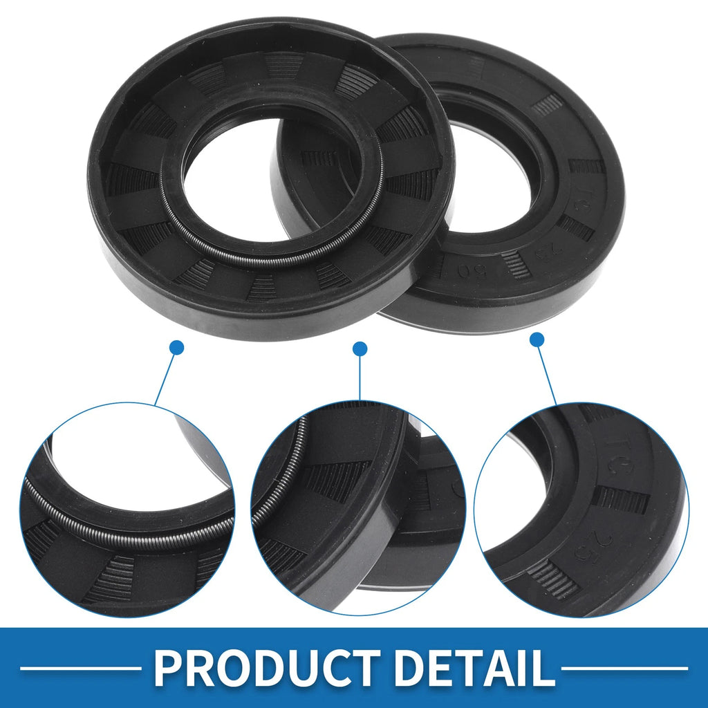 Set of 5 Oil Seal Rotary Shaft Seal Nitrile Rubber 25x50x8mm
