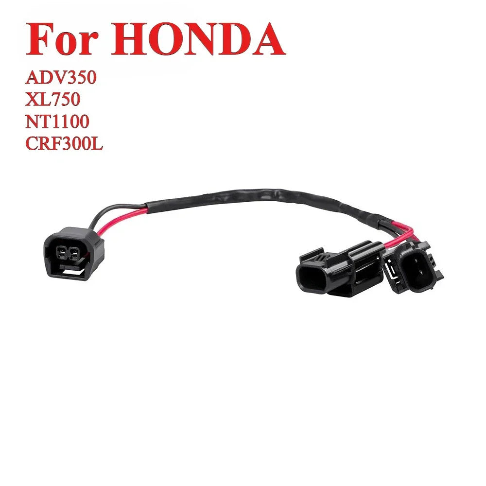 2 Pins Outlet Socket Plug Adapter Cable for Honda ADV350 XL750 (2022–2024)