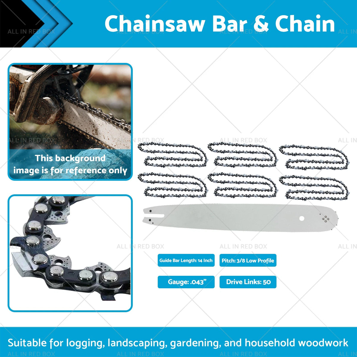 14'' Chainsaw Bar Chain 3/8LP .043 50DL for Stihl 211 241 C-M (2011–2023)