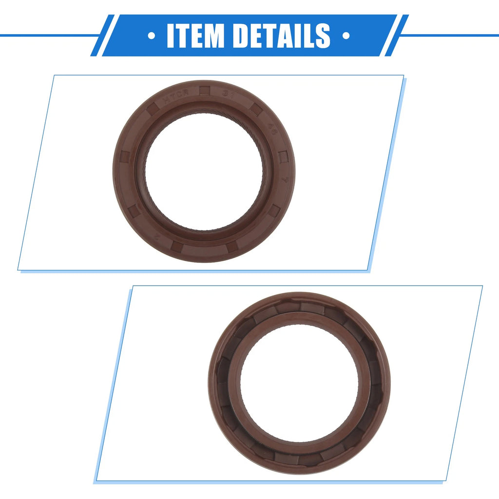 2X Crankshaft Seal No. 91212P2FA01 for Honda Civic (1992–2000)