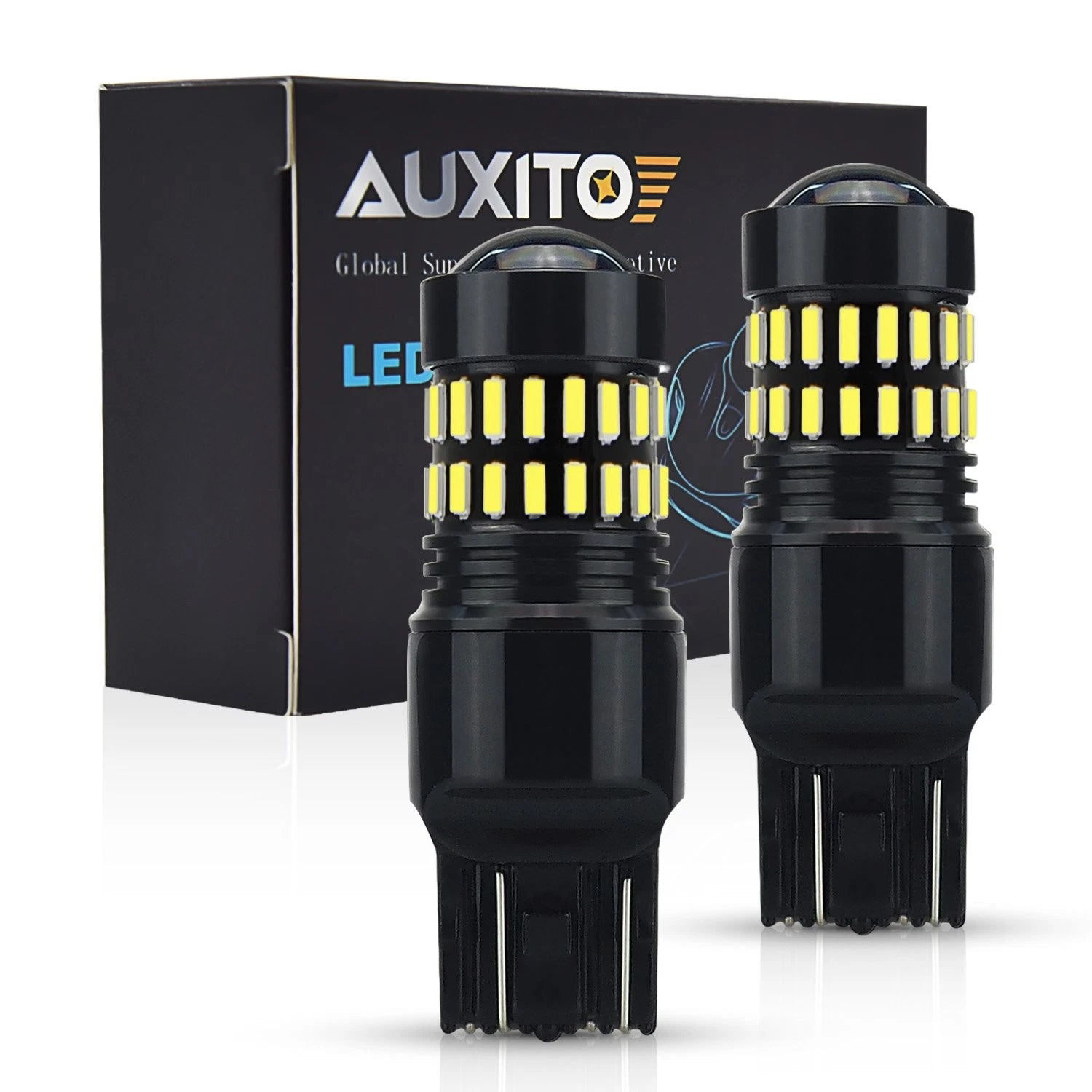 2X 7443 7444 LED Back Up Reverse Lights for AUXITO (EXC)