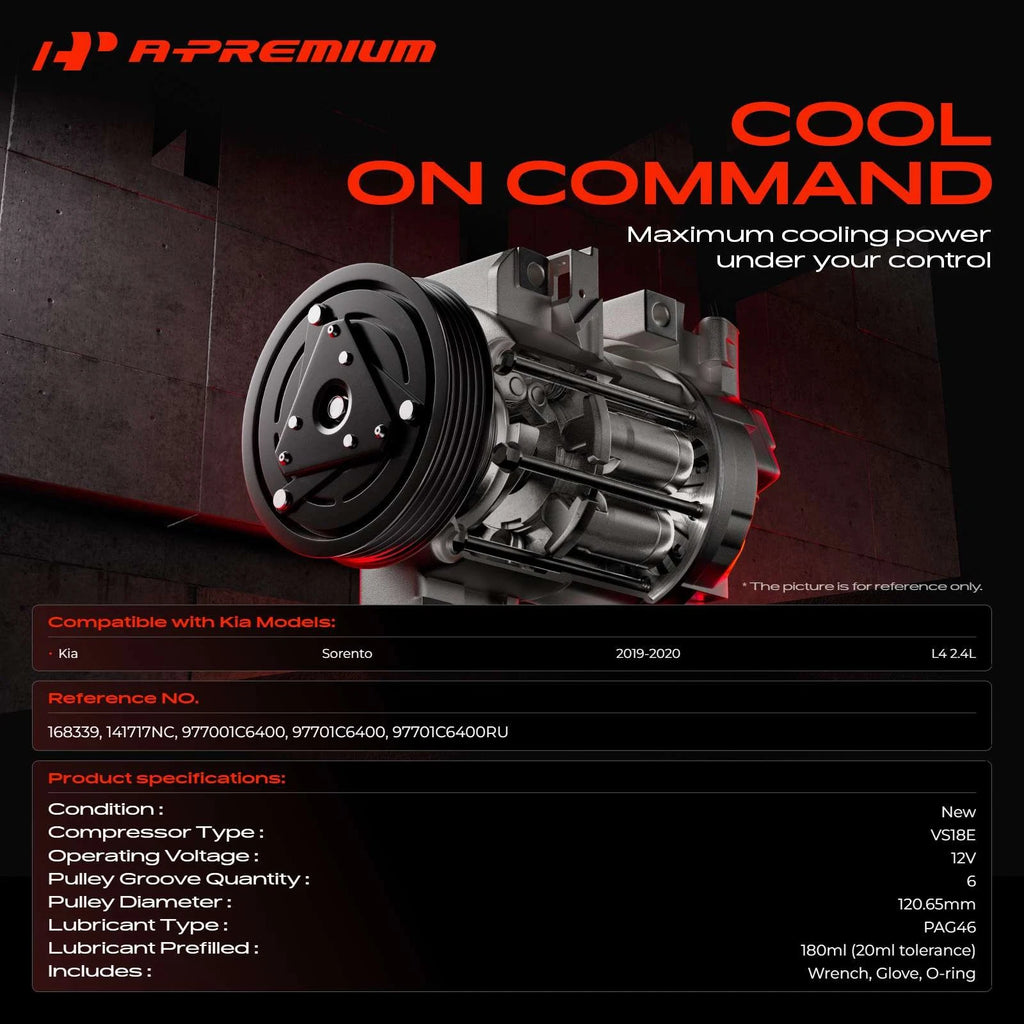 A/C Compressor with Clutch for Kia Sorento (2019-2020)