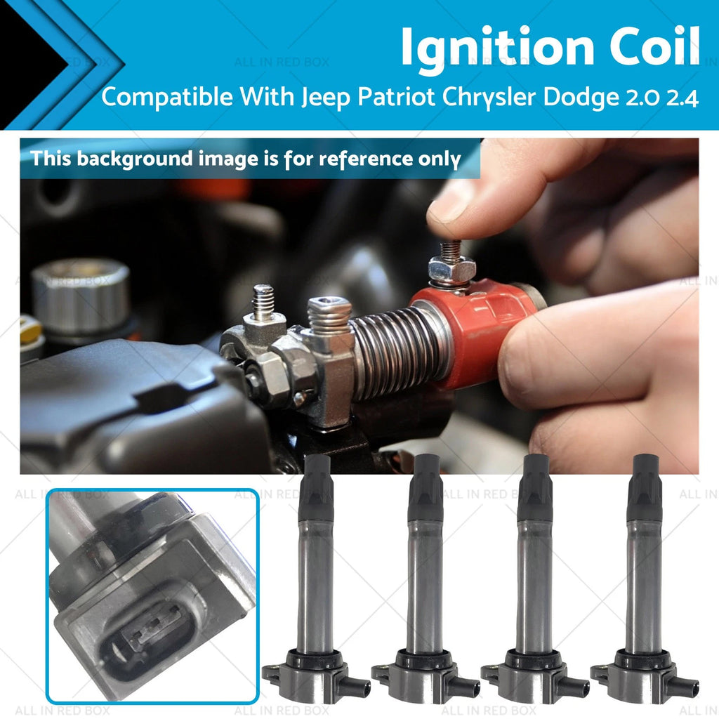 Set of 4 Ignition Coils for Jeep Compass Patriot Dodge Caliber Avenger (2007–2017)