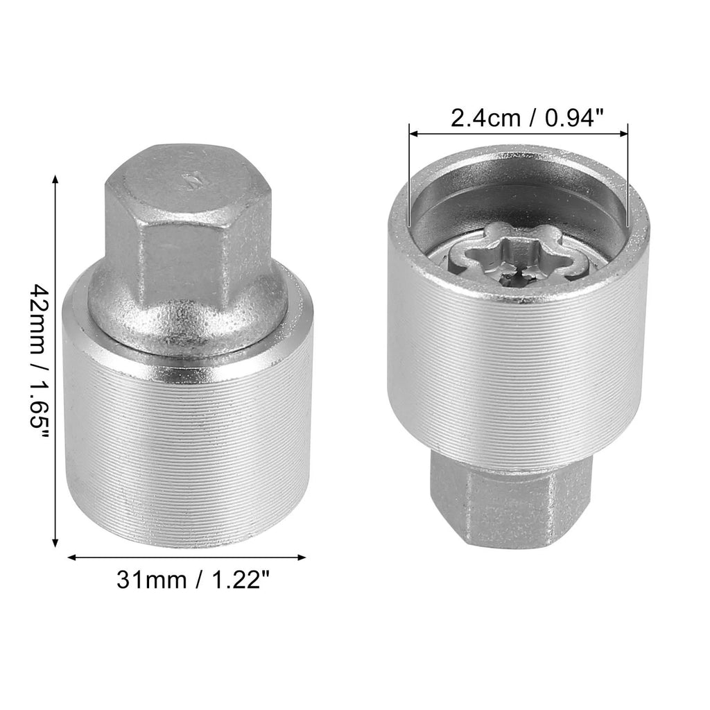 N Car Wheel Lock Lug Nut Anti Theft Screw Removal Key for Audi A5 A6L Q2L Q3 Q5 (2010–2023)