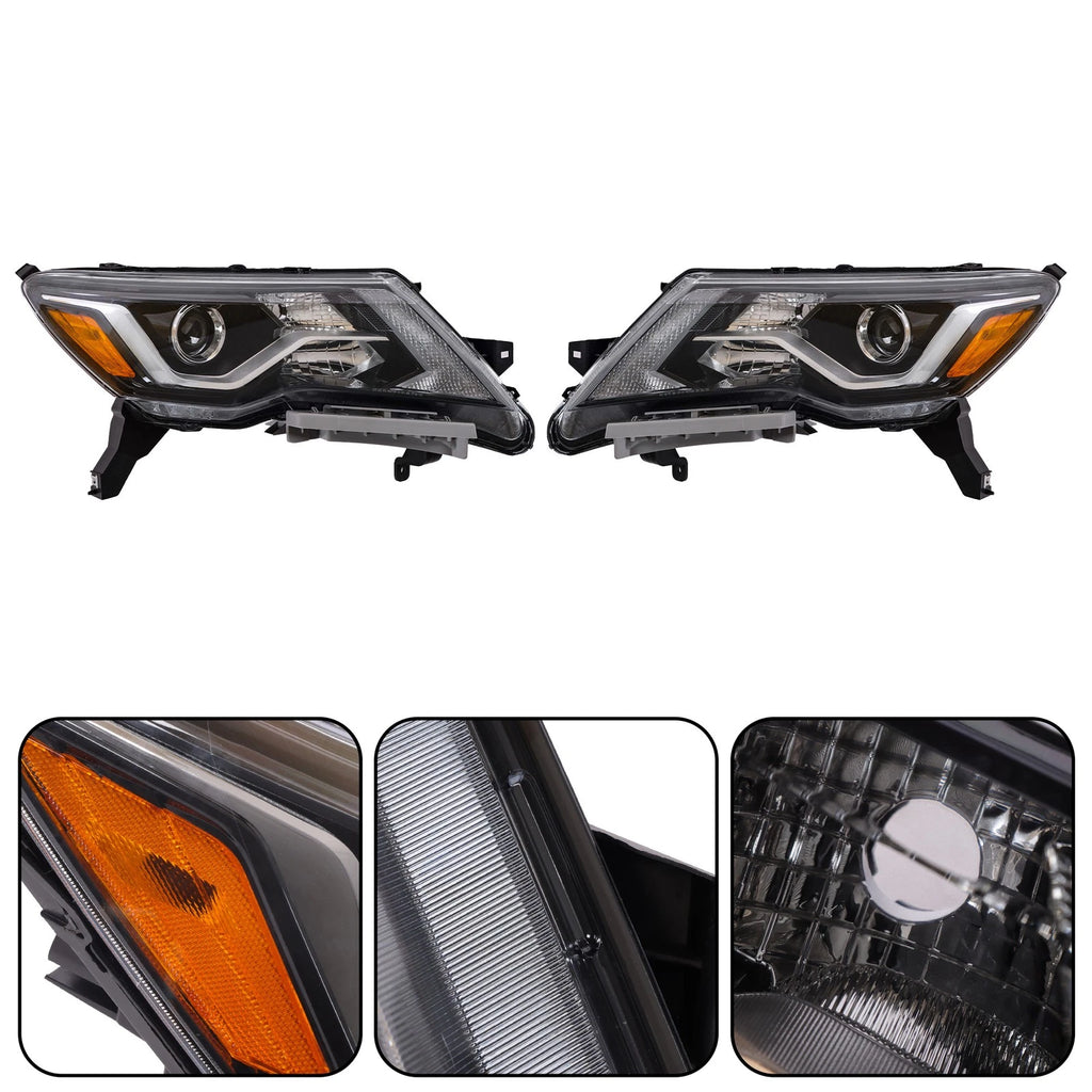Headlight Assembly for Nissan Pathfinder (2017-2020) Left + Right Halogen