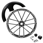 30" x 3.5" Front Wheel Rim Dual Hub & Fender for Harley Touring (2008–2023)