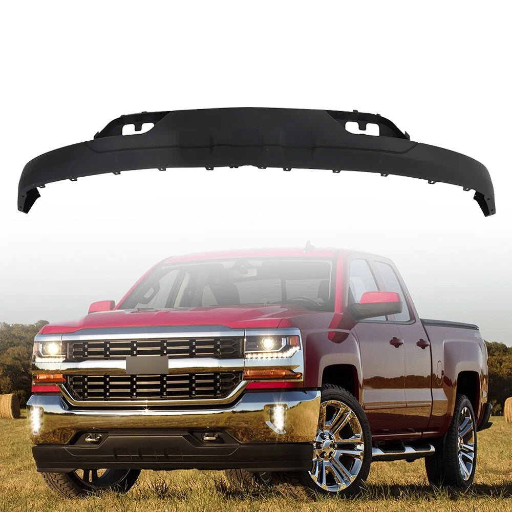 Front Lower Bumper Valance with Tow Hooks for Chevrolet Silverado 1500 (2016–2018)