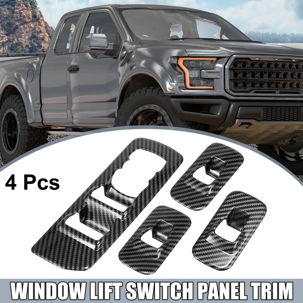 Set of 4 Window Lift Switch Panel Trim Covers for Ford F150 (2015–2018)