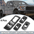 Set of 4 Window Lift Switch Panel Trim Covers for Ford F150 (2015–2018)