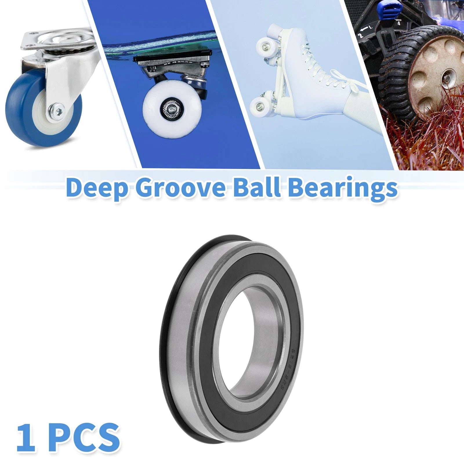Deep Groove Ball Bearing 6212NR2RS for Scooter Skateboard (60x110x22mm)