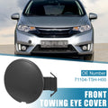 Front Bumper Tow Hook Cover 71104-T5H-H00 for Honda Fit Jazz (2014–2017) Matte Black