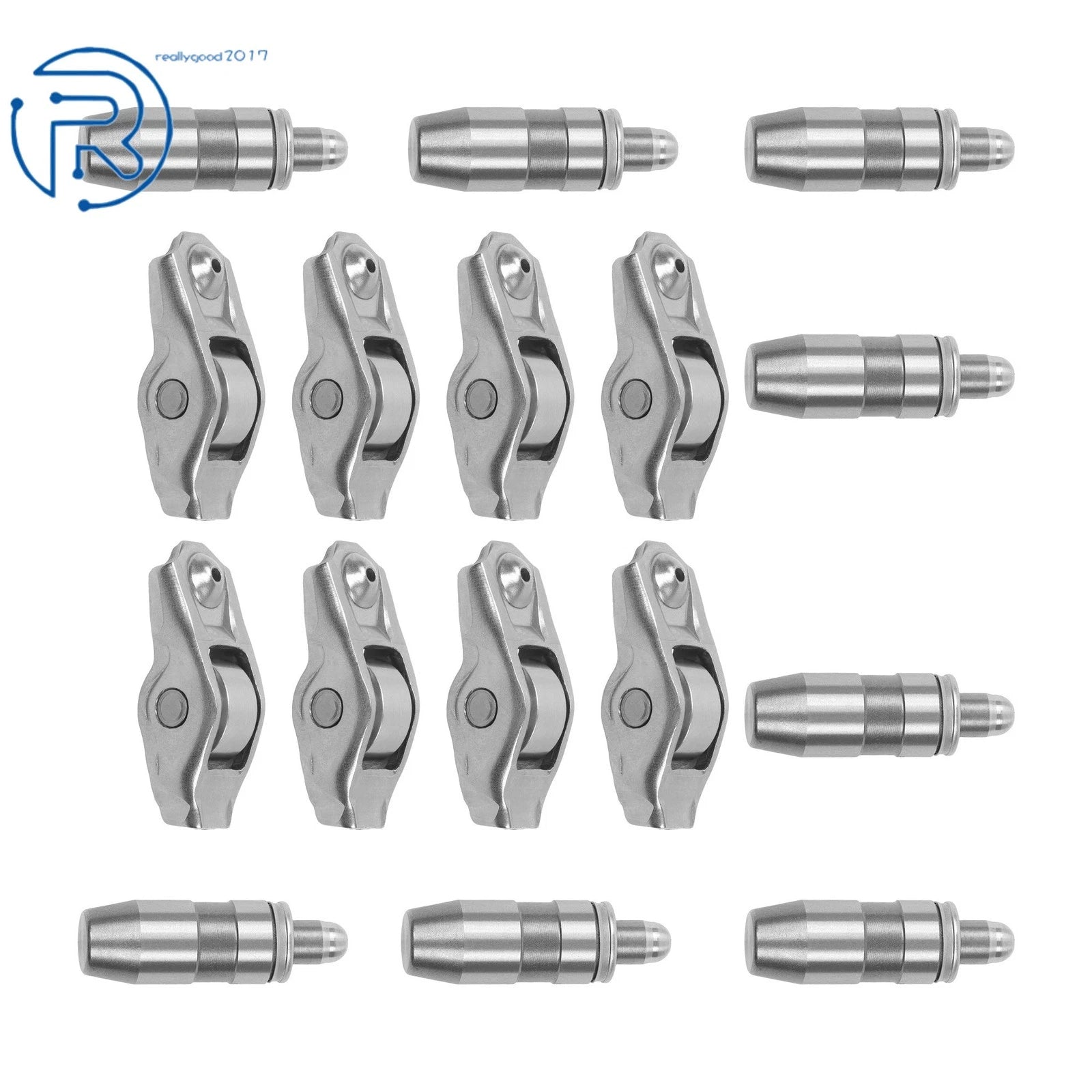 Set of 8 Rocker Arms & 8 Valve Lifters Kit for Ford Lincoln Mercury (1992–2016) 4.6L 5.4L