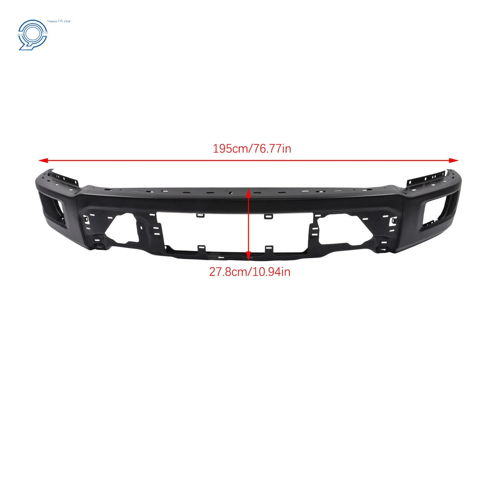 Front Bumper Face Bar for Ford F-150 (2024–2025) Black Steel W/o Sensor Hole