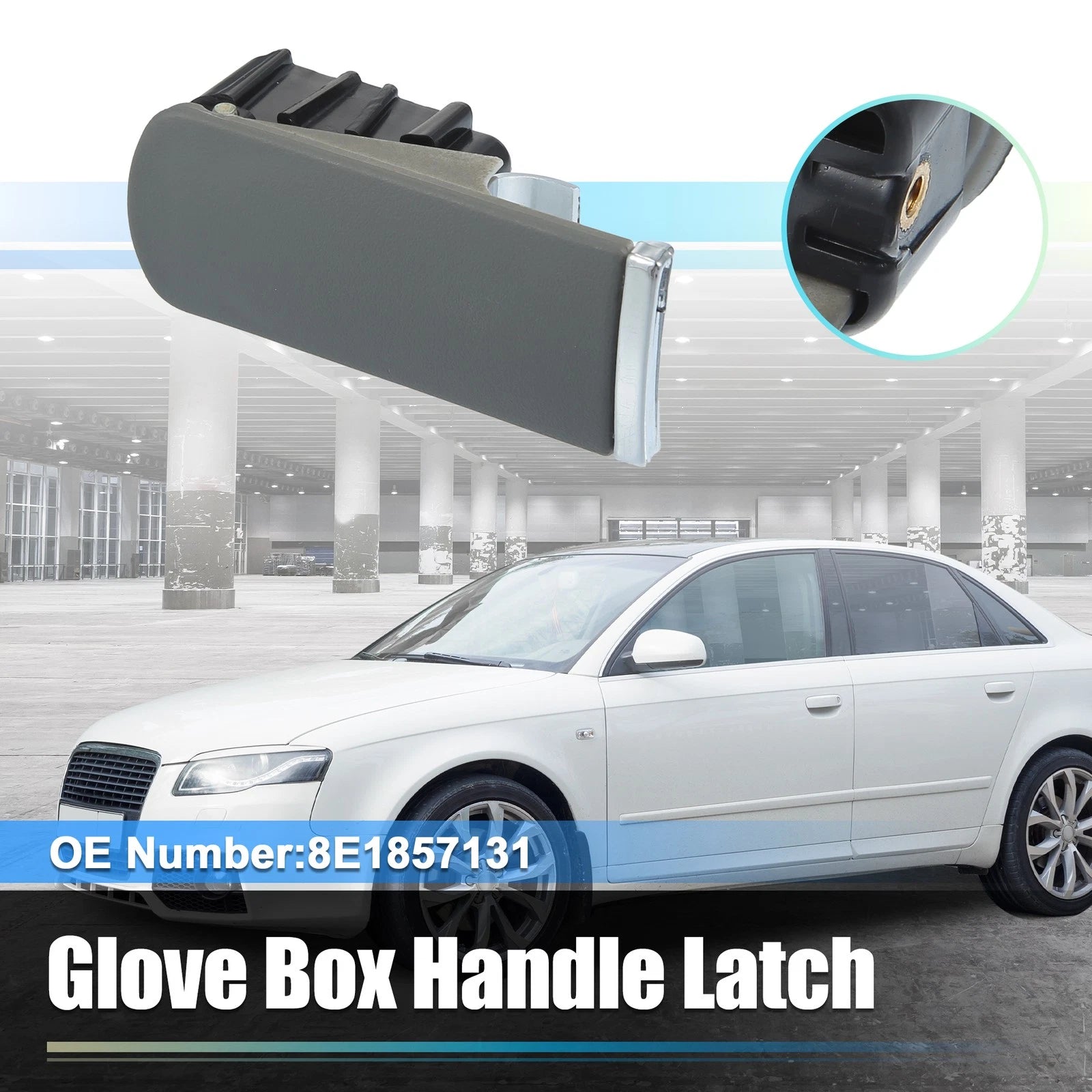 Glove Box Latch Handle for Audi A4 B6 B7 (2002–2007) 8E1857131 Gray