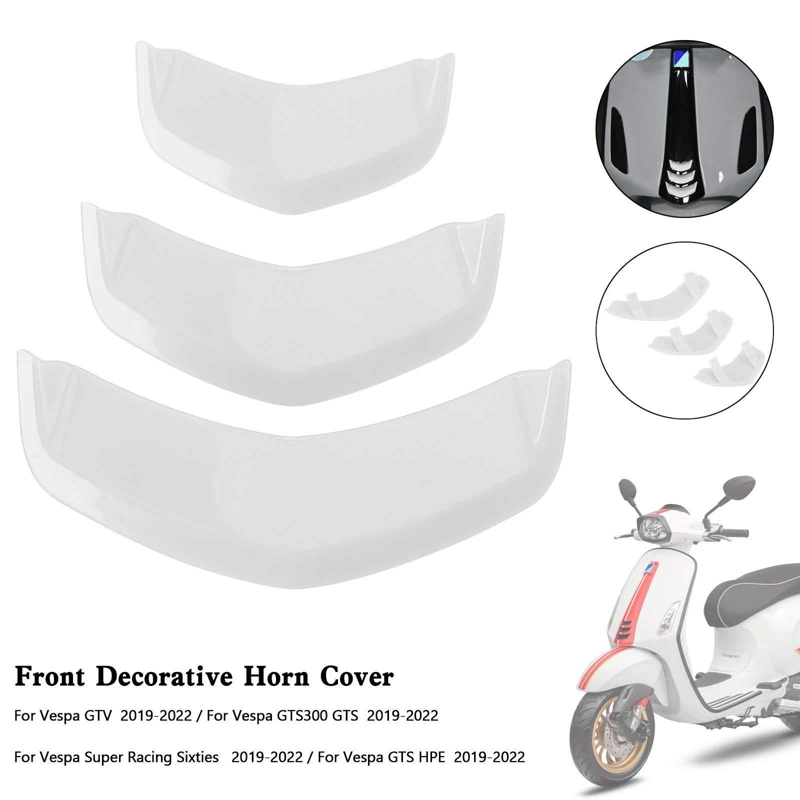 Front Horn Cover Trim for Vespa Sprint 300 GTS 300 HPE GTV (2014–2023)