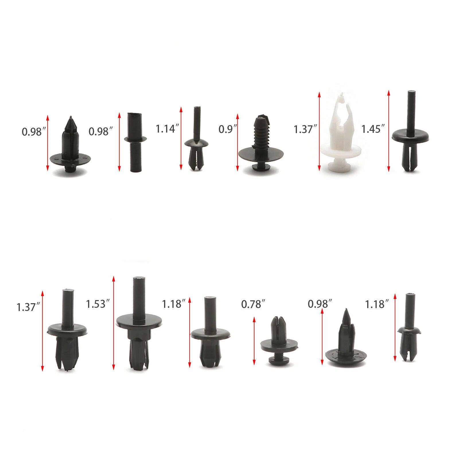 Push Pin Rivet Fasteners for Car Body Trim Panel (350-Piece) (-)