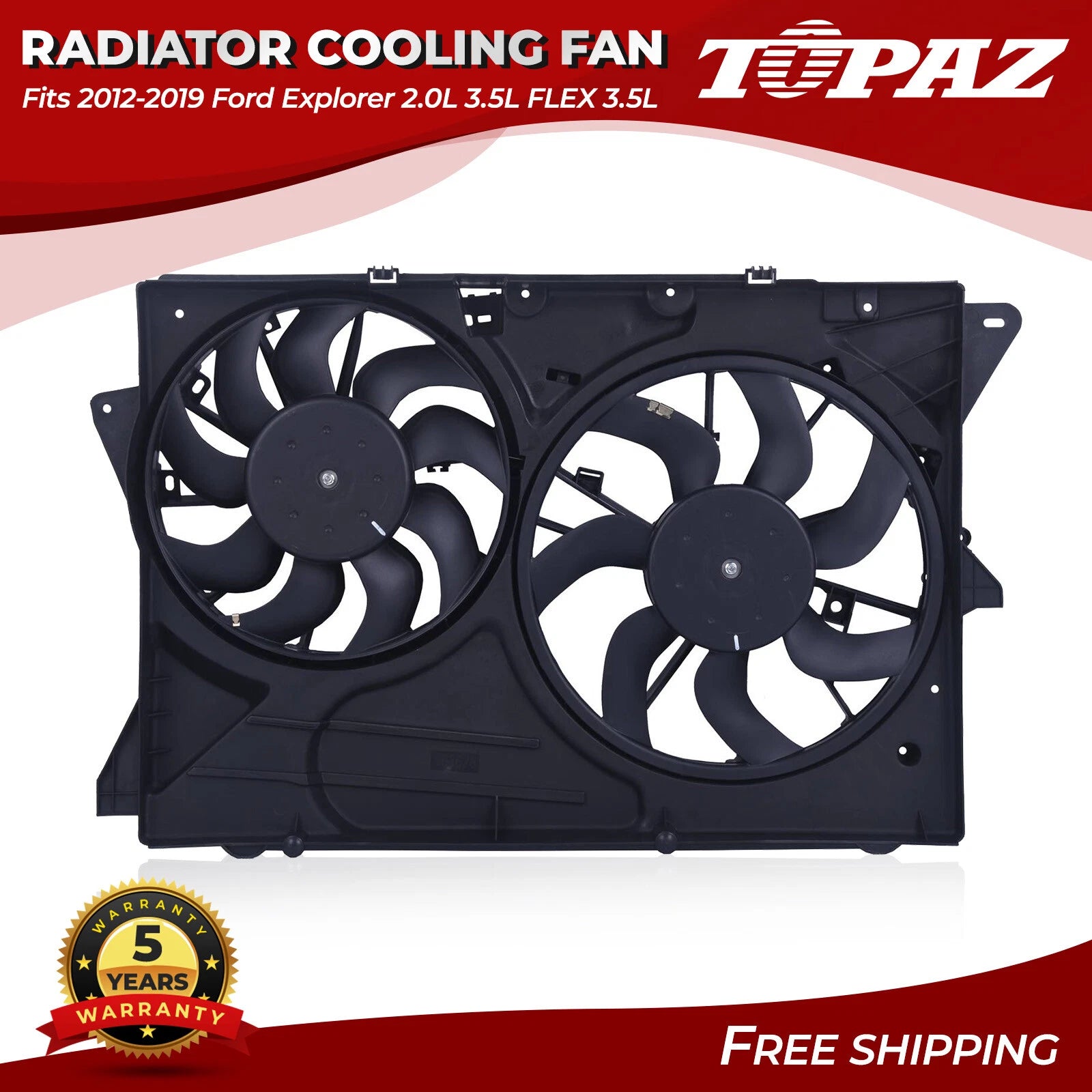 Radiator Condenser Fan Assembly for Ford Explorer (2012–2019)