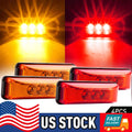 Set of 4 LED Side Marker Clearance Lights for Trailer Truck RV