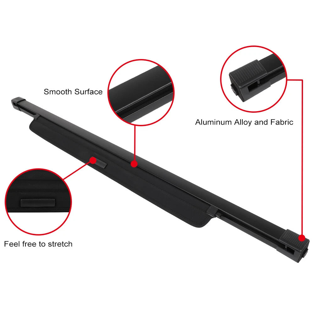 Retractable Rear Cargo Security Trunk Cover for Jeep Wrangler JL JLU 4Door