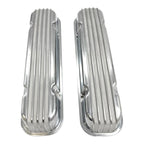 Polished Tall Aluminum Valve Covers w/o Hole for Pontiac 350 389 400 (1967–1970)