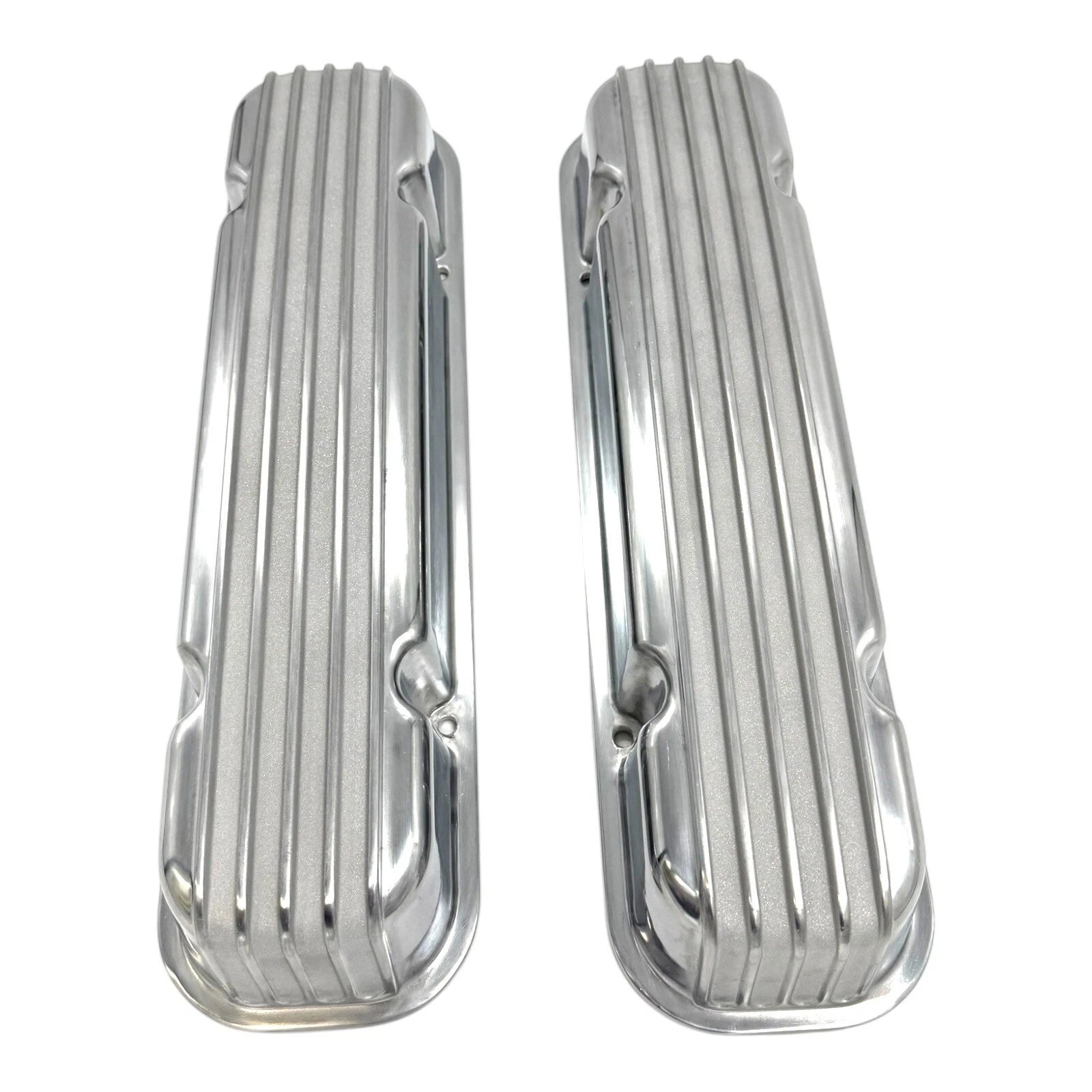 Polished Tall Aluminum Valve Covers w/o Hole for Pontiac 350 389 400 (1967–1970)