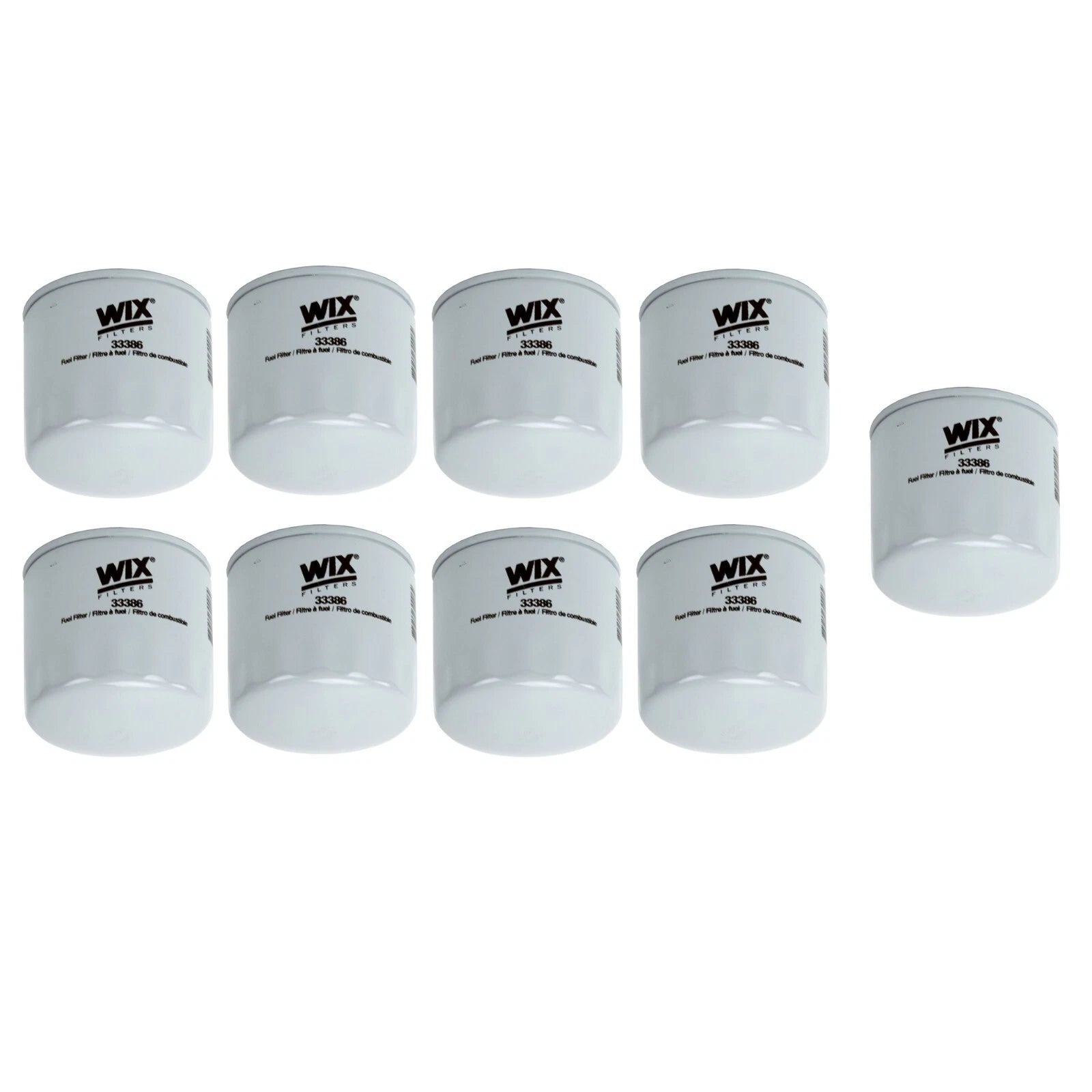 Set of 9 WIX Spin-On Fuel Filters for Various Makes and Models