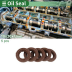 Oil Seal FKM Rubber 18x30x7mm for Various Models (5 Pcs)