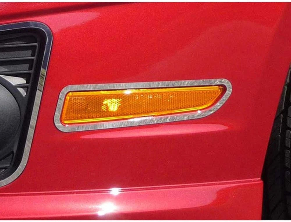 2pc. Luxury FX Stainless Steel Front Marker Surround for 2010-12 Ford Fusion 4D