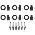 Set of 6 Denso Platinum TT Spark Plugs & Coil Boots for Camry Highlander Sienna (V6)