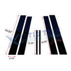 Black Pre-Cut Window Pillar Posts Molding Trim Cover for Honda Accord (2003-2007)