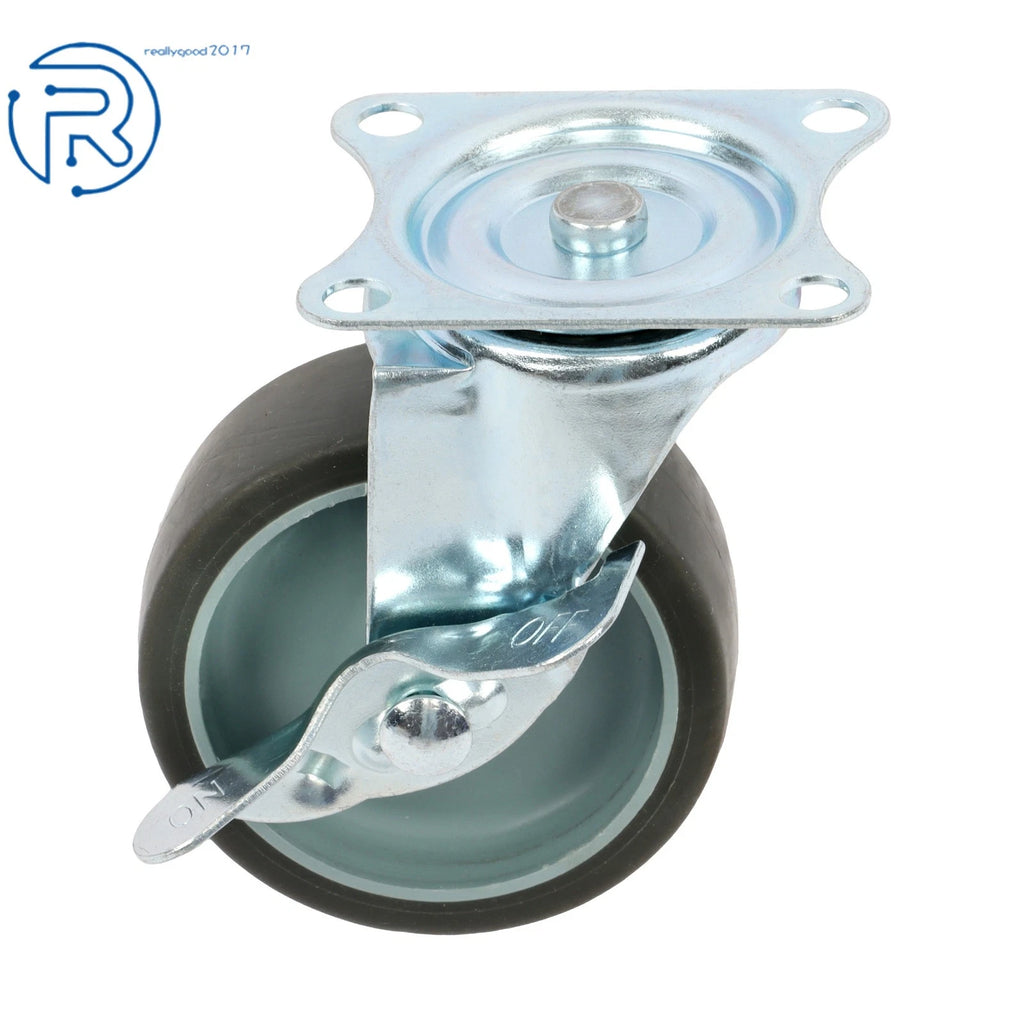 Set of 8 Heavy Duty 3-Inch Swivel Caster Wheels with Side Brake