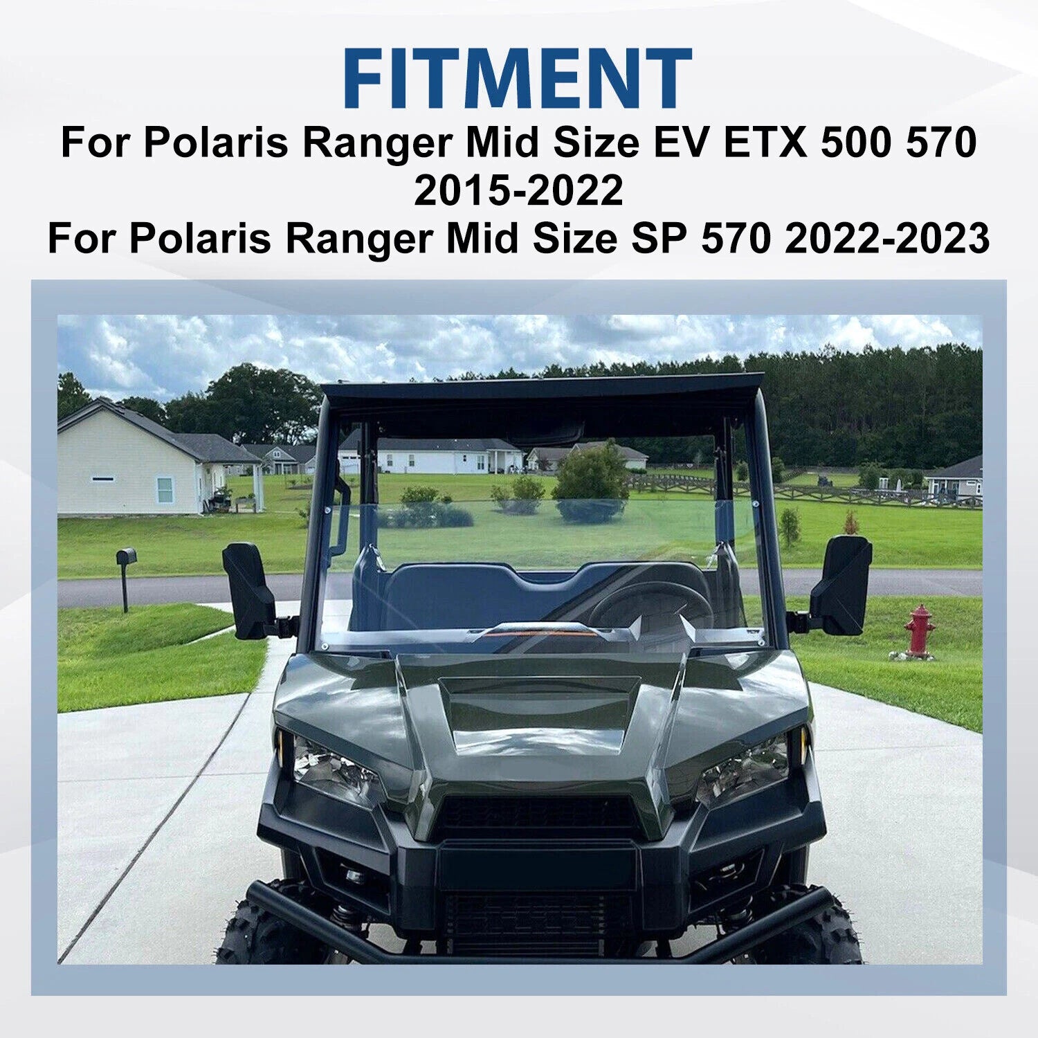 Hard Top Roof for Polaris Ranger Mid Size EV ETX 500 570 (2015–2022)
