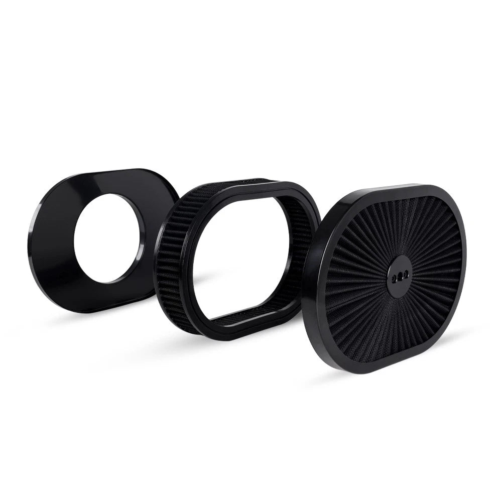 12" Oval Air Cleaner for SBC BBC Chevy (Fits 4 Barrel Carburetor)