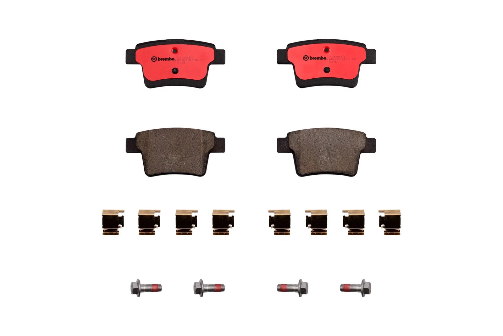 Set of 4 Brembo Rear NAO Ceramic Brake Pads for Ford Jaguar X-Type (2001–2009)