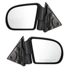 Mirror Set for Chevrolet S10 (1999–2004) Manual Fold Textured Black