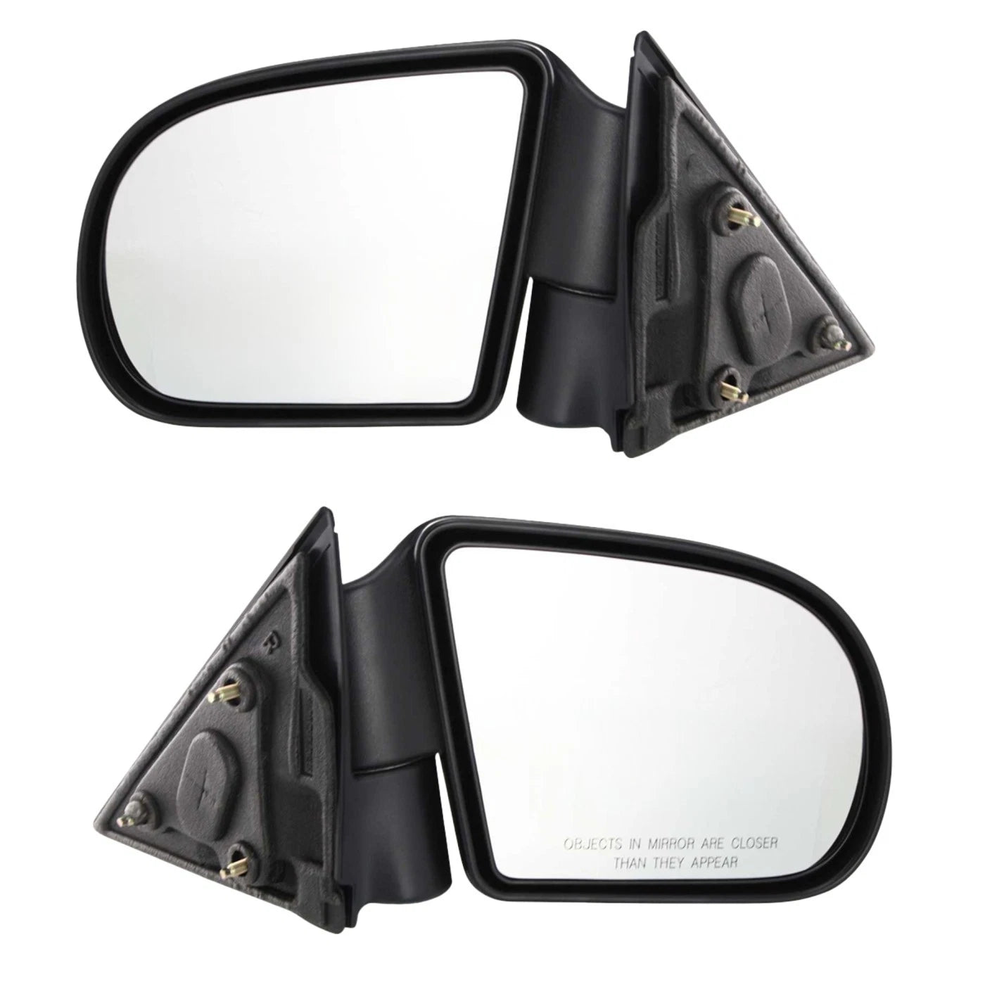 Mirror Set for Chevrolet S10 (1999–2004) Manual Fold Textured Black