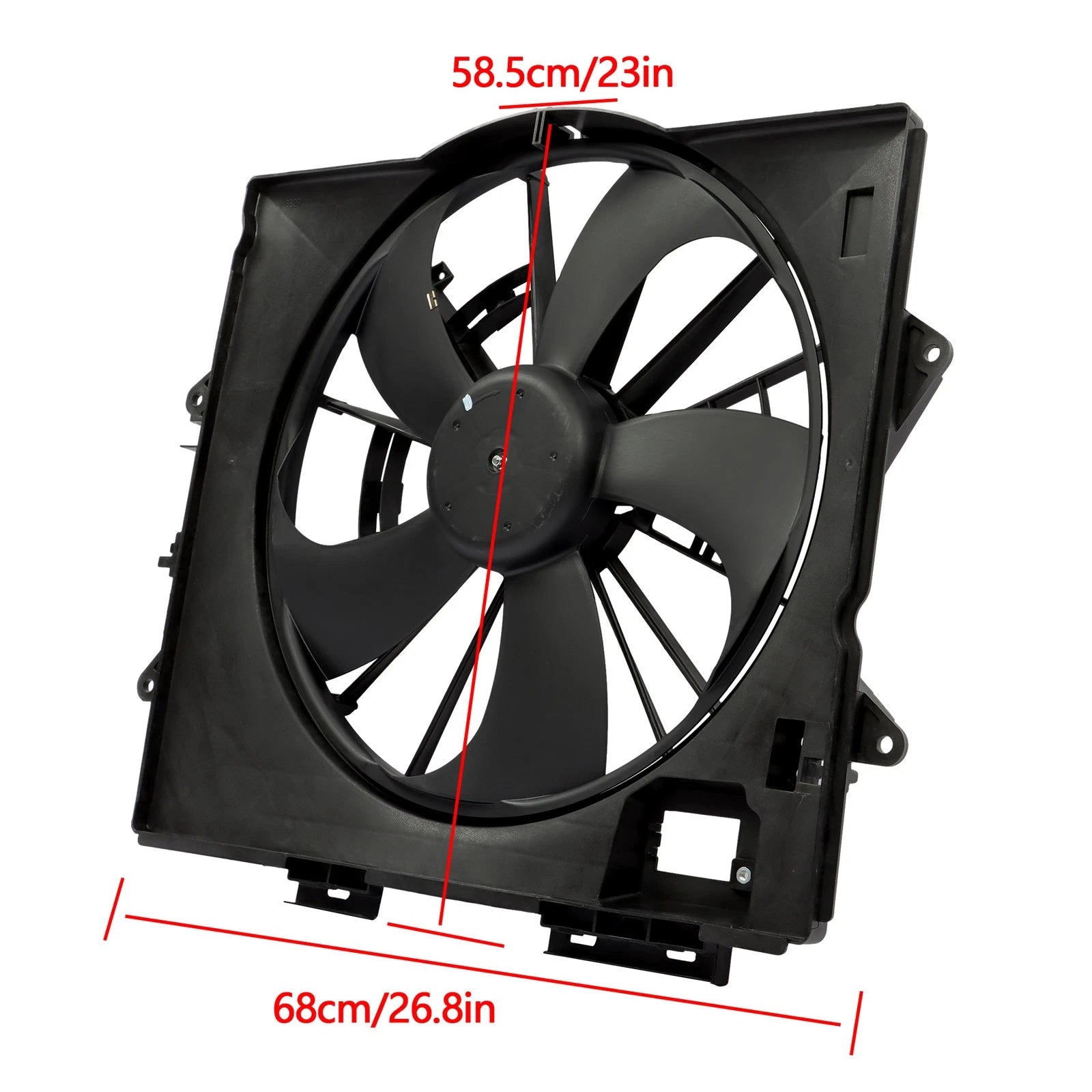 Radiator Condenser Cooling Fan Assembly for Cadillac CTS (2009-2013)