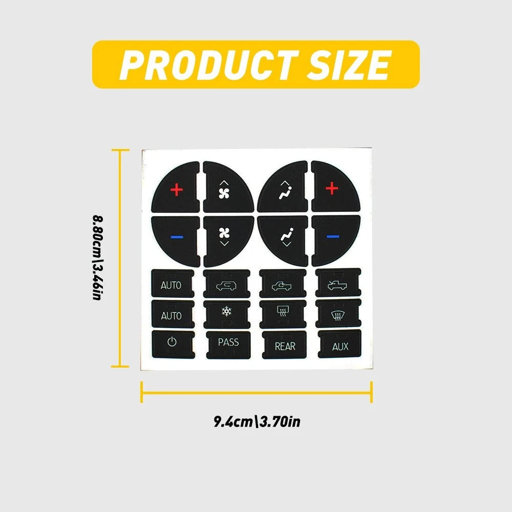 AC Dash Button Repair Kit Decal Stickers for Chevy GMC Tahoe