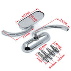 Chrome Oval Mirrors for Kawasaki Vulcan, Honda Rebel, Shadow 600/750, VTX 1300/1800