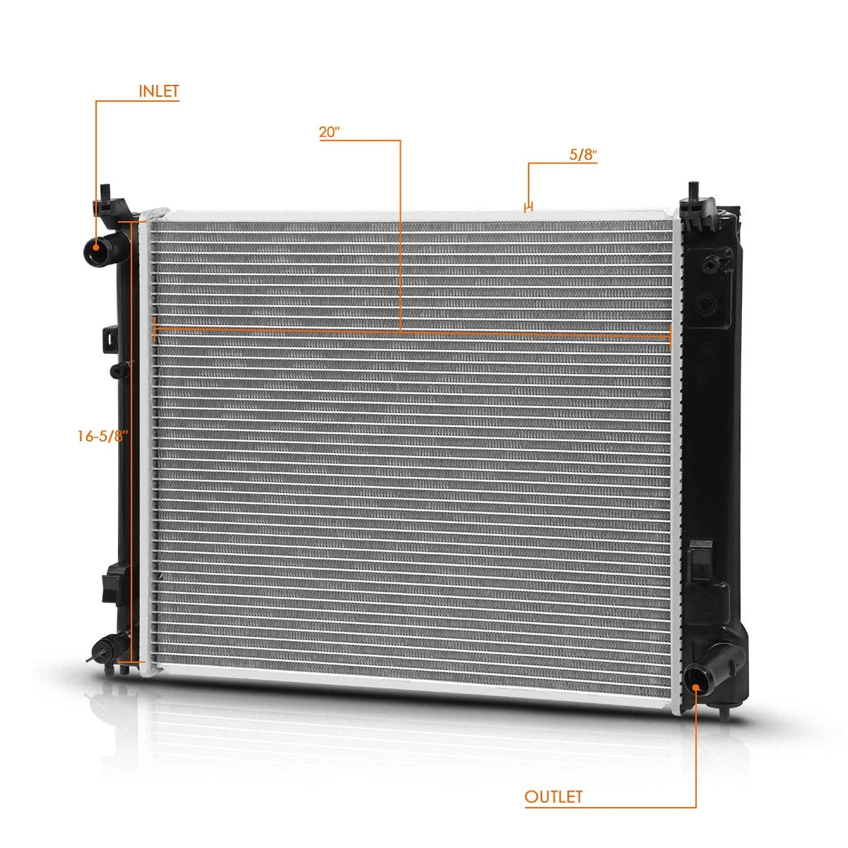 Aluminum Core Radiator for Nissan March/Versa (2012–2019) DPI-13303