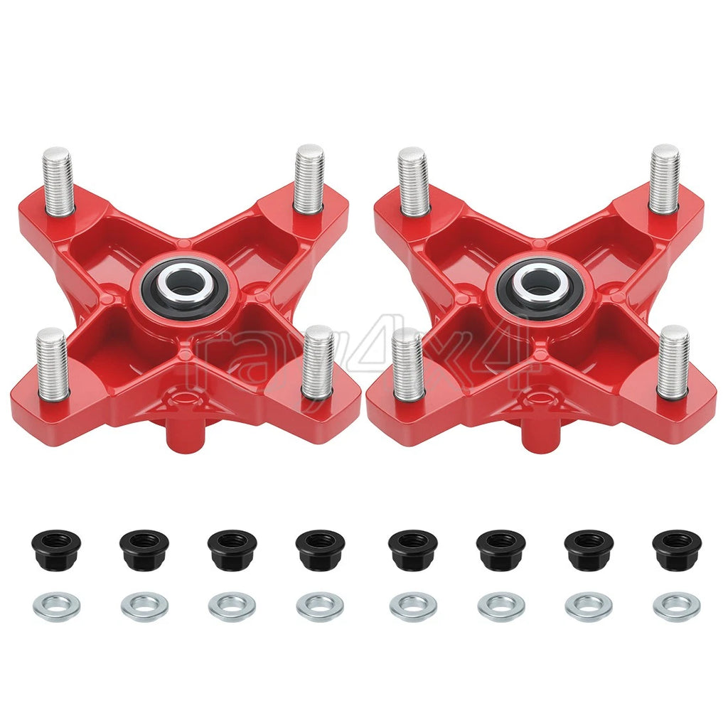 2X Front Wheel Hubs & Nuts for Honda Sportrax TRX250EX TRX400EX TRX250X TRX400X