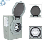 30 Amp 125V Waterproof Generator Power Inlet Box for Outdoor Use